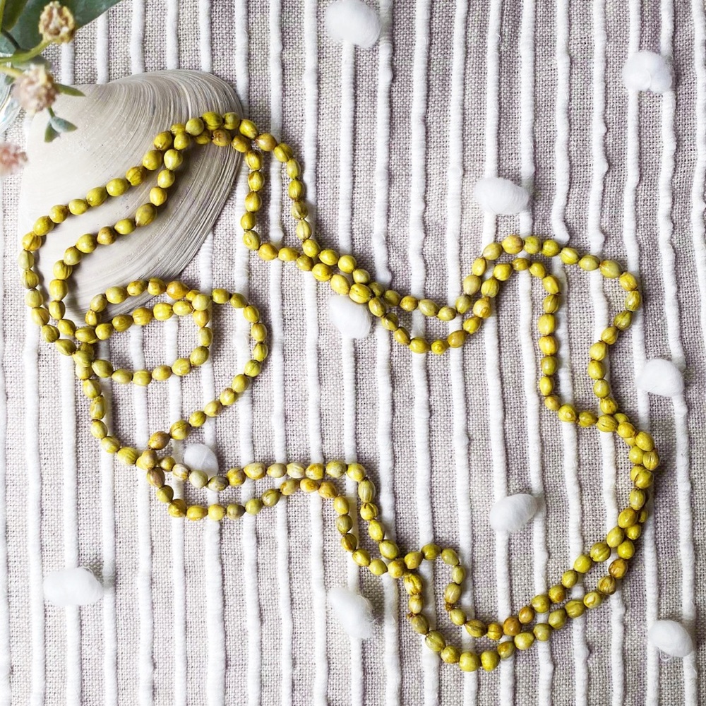 Seed Wooden Beaded Opera Necklace